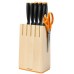 Fiskars Functional Form Zestaw 5 noży w drewnianym bloku 1014211