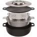 Fiskars Norden Grill chef garnek żeliwny z pokrywą ze stali nierdzewnej, 30cm 1066430