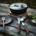 Fiskars Norden Grill chef garnek żeliwny z pokrywą ze stali nierdzewnej, 30cm 1066430