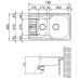Franke Polar PXN 651-78, 780x490 mm, zlewozmywak stalowy, jedwab 101.0251.314