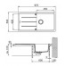 Franke Basis BFG 611-97, 970x500 mm, zlewozmywak fragranitowy, ciemny brąz 114.0285.315