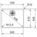 Franke Centinox CMX 110-50, 530×440 mm, zlewozmyvak, Stal szlachetna 122.0301.436