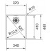 Franke Centinox CMX 110-34, 37×440 mm, zlewozmyvak, Stal szlachetna 122.0301.437