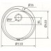 Franke Ronda RON 610-41, 510 mm, stal szlachetna + syfon 101.0058.090