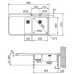 Franke Sinos SNX 251/651/2, 965x510 mm, zlewozmywak stalowy 127.0286.291