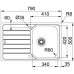 Franke Spark SKN 611-79, 790 × 500mm, zlew, Stal szlachetna gładka 101.0582.586