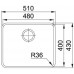 Franke Aton ANX 110-48, 510x430 mm, zlewozmywak, Stal szlachetna 122.0204.649