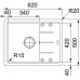 Franke Basis BFG 611-62, 620x500 mm, Fragranit zlewozmywak, onyx 114.0283.976