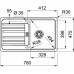 Franke Euroform EFG 614-78, 780x475 mm, zlewozmywak Fragranit kremowy 114.0283.882