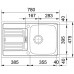 Franke Euroform EFN 614-78, 780x475 mm, zlewozmywak, Stal szlachetna 101.0684.386