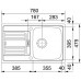 Franke Euroform EFN 614-78, 780x475 mm, zlewozmywak, Stal szlachetna 101.0684.386