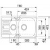 Franke Euroform EFN 651-78, 780x475 mm, Zlewozmywak, Stal szlachetna 101.0060.612