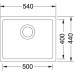 Franke Kubus KBG 110-50, 540x440 mm, Zlewozmywak, Fragranit+ kamienno szary 125.0331.009