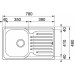 Franke Polar PXN 611-78, 780x490 mm, zlewozmywak stalowy, jedwab 101.0251.296