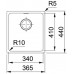 OUTLET Franke Sirius SID 110-34, 365x440 mm, zlewozmyvak Tectonite, Biały 125.0331.030