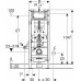 Geberit Duofix Element montażowy do wiszących misek WC, 112 cm, do poręczy 111.396.00.5