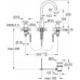 GROHE 3-otworowa bateria umywalkowa, DN 15 M-Size 20008000