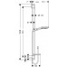 Hansgrohe Raindance Select S 120 3jet, Zestaw prysznicowy Unica'S Puro 0,90 m - biały/chro