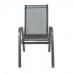 HAPPY GREEN Krzesło ogrodowe RAMADA 55,5 x 71 x 95,5 cm, pasek antracytowy 50320100A