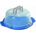 HEIDRUN Taca na ciasto z uchwytem, przeźroczysty / niebieski 202