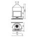 EDILKAMIN IDRO 70 Wkład kominkowy 23kW z płaszczem wodnym, układ otwarty (2 szyby) 430370