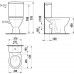 Jika LYRA PLUS Kompakt WC, poziomy odpływ, boczne napełnianie H8263860002413