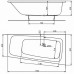 KOŁO Split wanna asymetryczna 170x90 prawa XWA1670000