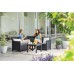 KETER ELODIE CORNER 5 SEATER Zestaw mebli ogrodowych, grafit/jasny szary 17210755