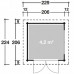 KETER FUSION 757 Domek ogrodowy, 229 x 223,5 x 252 cm, mahagon 17199845