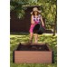 KETER MAPLE SQUARE Obrzeże ogrodowe, 106 x 106 x 32 cm, brązowy 17209665