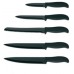 KELA Zestaw 5 noży kuchennych w bloku ACIDA biały KL-11286