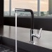 KLUDI L-ine S bateria kuchenna z wyciąganą wylewką chrom/czarny mat 408518775