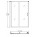 KOŁO Geo-6 Drzwi rozsuwane 140 cm, szkło przezroczyste, część 2/2, GDRS14222003B