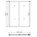 KOLO Geo-6 Drzwi rozsuwane 160 cm, szkło przezroczyste, część 1/2 GDRS16222003A