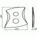 Ferro maskownica dwuotworowa - elipsa KRYT0050RD
