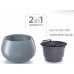 Prosperplast HEOS Doniczka 37cm, z wkładem, biały DBHEK400-S449