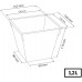 PROSPERPLAST URBI TWIST P Doniczka 1,2 / 2,8l, czarny DURD140P