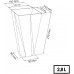 PROSPERPLAST URBI TWIST P Doniczka 1,2 / 2,8l, czarny DURD140P