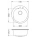 ALVEUS NIAGARA 10 Zlewozmywak granitowy, 510 mm, beżowy