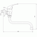 FERRO METALIA Bateria umywalkowa/zlewozmywakowa ścienna 150 mm bialy-chrom 55070/T,1