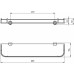 FERRO METALIA 3 Półka szklana z relingami, 600x134mm 6353.0