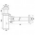 Ferro ROTONDO syfon mosiężny G5/4 chrom S282