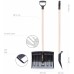 PROSPERPLAST PRACTIC ECO Łopata do śniegu 1135mm, czarna mata ILT37