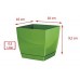 Prosperplast COUBI SQUARE P Doniczka z miską 10cm, 0,5l, grafitowy DUKP100