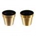 PROSPERPLAST CUBE CHROME GOLD Doniczka 0,6 l, złota struktura DGC110SF
