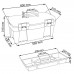 Prosperplast GREENBOX Plastikowa walizka na narzędzia czarna, 597 x 285 x 320 mm N25G