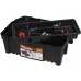 PROSPERPLAST PRACTIC Plastikowa walizka narzędziowa czarna, 550 x 267 x 277 mm N22AFI