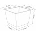 Prosperplast RATOLLA SQUARE Doniczka z podstawką 15cm, 2,5l, biała DRLK165