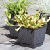 Prosperplast RATOLLA SQUARE Doniczka z podstawką 22cm, 6l, biała DRLK220