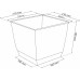 Prosperplast RATOLLA SQUARE Doniczka z podstawką 22cm, 6l, mocca DRLK220